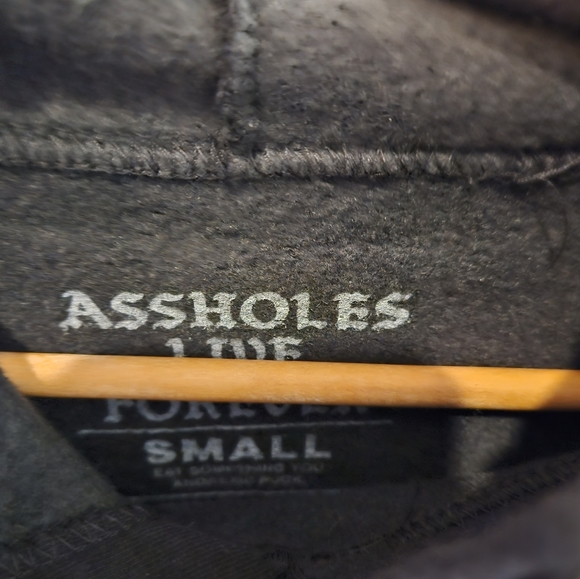 NWOT Assholes Live Forever Hoodie Small - Picture 2 of 5